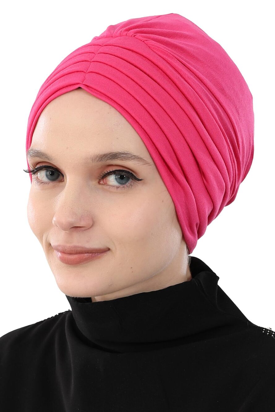 8572 Shirred Elegance Head Turban Fashion Instant Turban Shirred Head